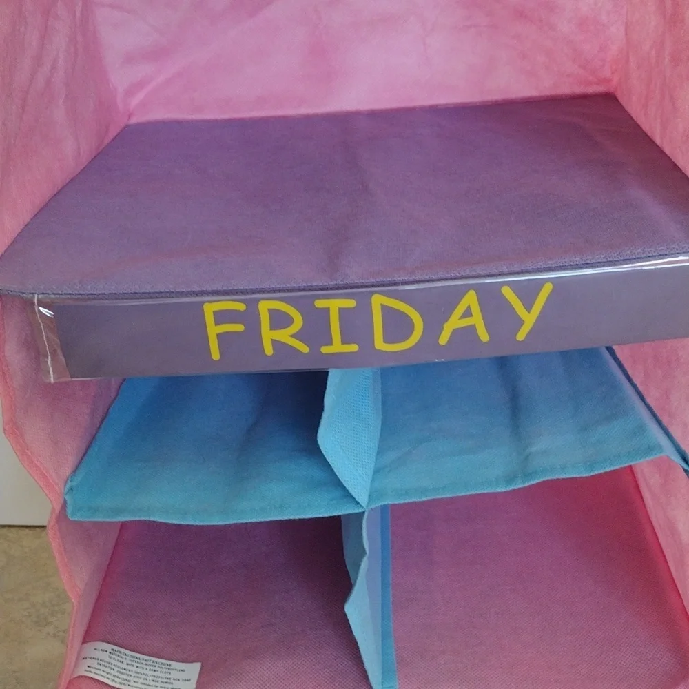 Weekly Hanging Closet Organizers for Kids Weekday Kids‎ Clothes